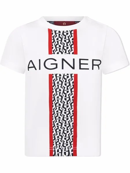 Aigner Kids футболка с логотипом