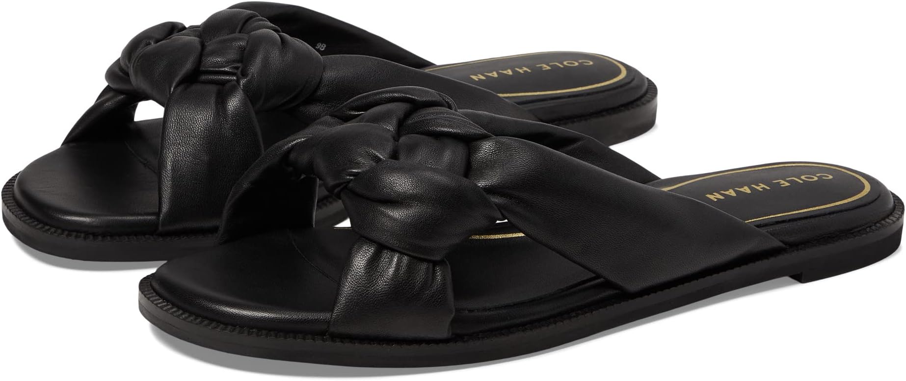 Сандалии на плоской подошве Anica Lux Slip-On Sandal Cole Haan, черная кожа