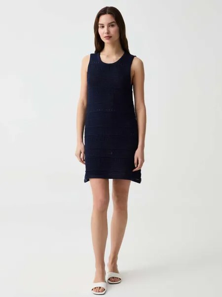 Короткое платье из хлопка, цвет dark blue
