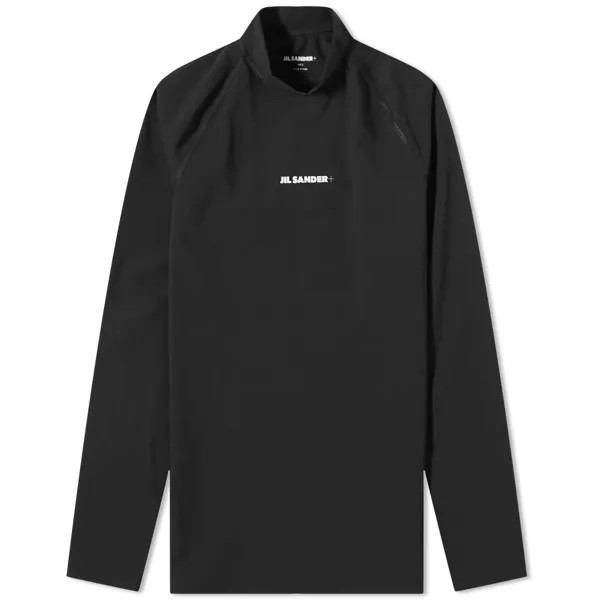 Футболка Jil Sander Long Sleeve Plus Logo Mock Neck Tee