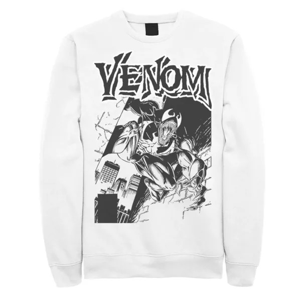 Мужской флисовый пуловер с графическим рисунком Venom Street на обложке комикса Marvel