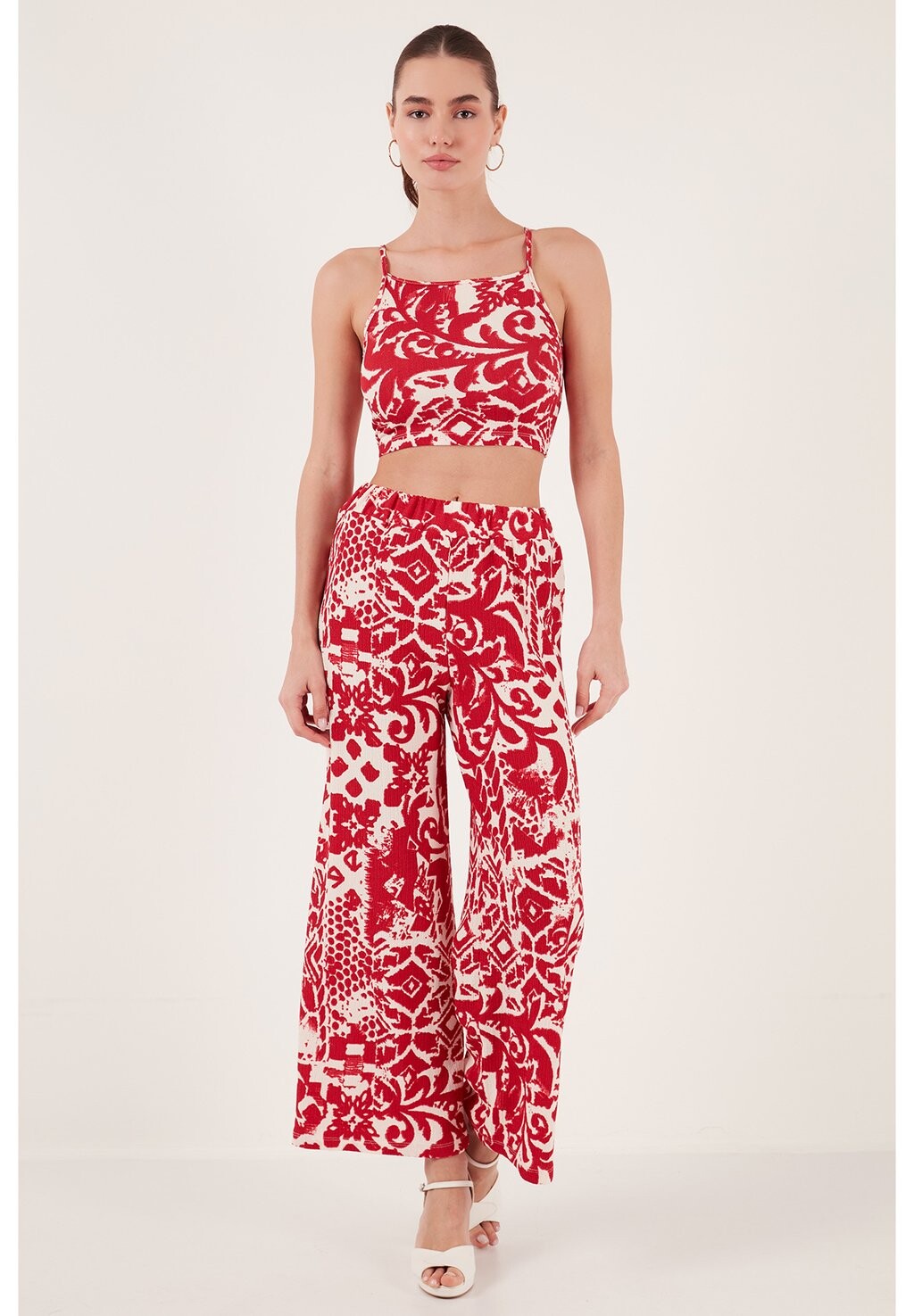 Брюки Regular Fit LELA, бордовые
