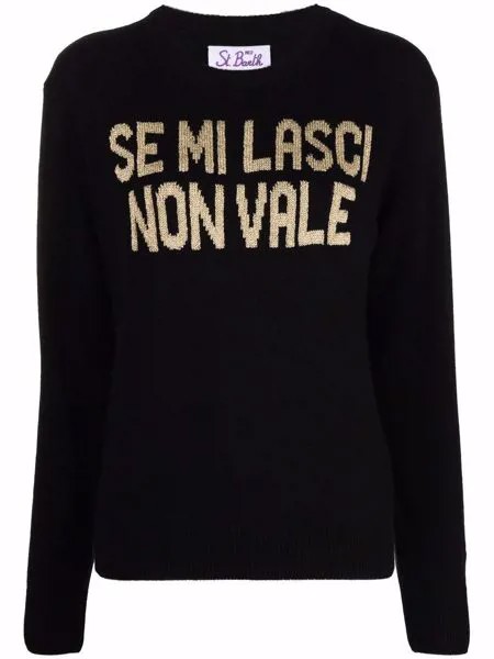 MC2 Saint Barth slogan-print knitted sweater