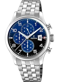 Fashion наручные  мужские часы Festina F20374.8. Коллекция Timeless Chronograph