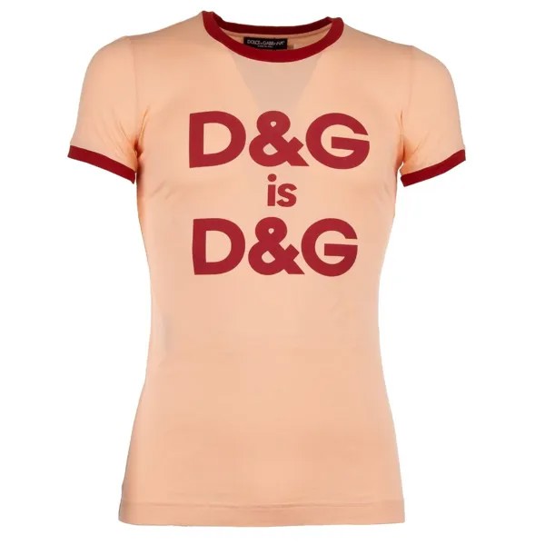 Хлопковая футболка DOLCE - GABBANA с принтом логотипа D-G is D-G Розовый Красный 11110