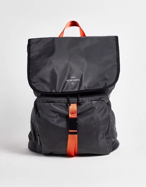 Серый рюкзак в утилитарном стиле Peter Werth