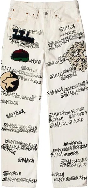 Джинсы Stussy x Denim Tears x Our Legacy TTL 501 Jean 'White', белый