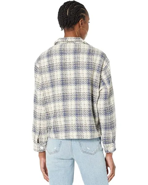 Куртка Blank NYC Plaid Tweed Cropped Shirt Jacket, цвет Multicolor