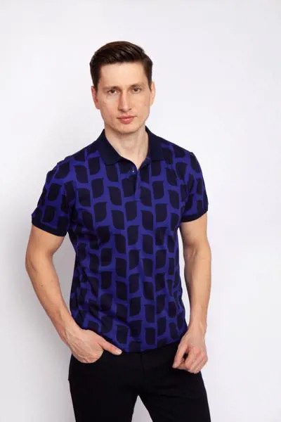 Футболка-поло мужская 19S-PBW12SS-CT/99 Kanzler синяя 3XL