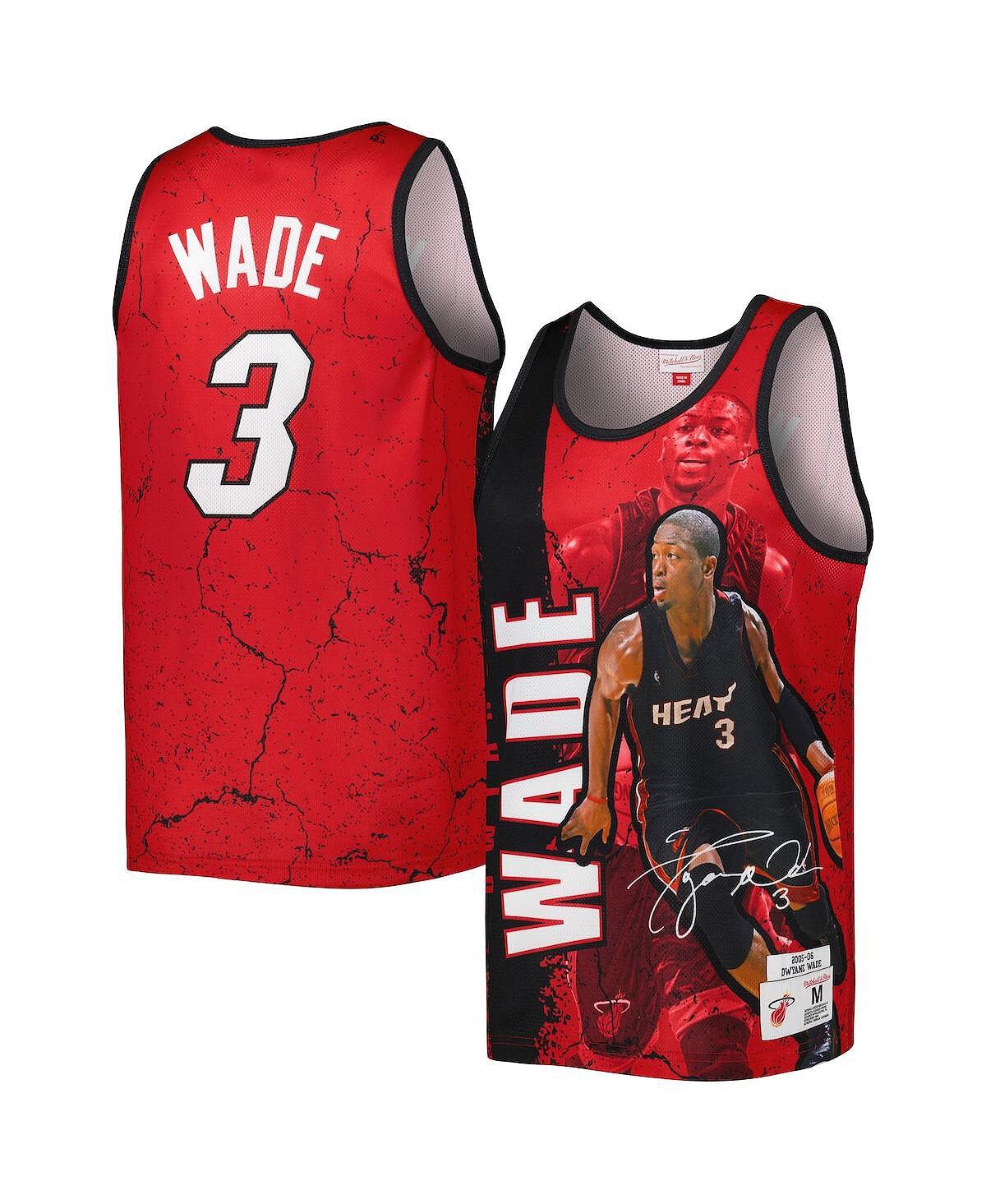 Мужская черная майка Dwyane Wade Miami Heat 2005-06 Hardwood Classics Player Burst Mitchell & Ness