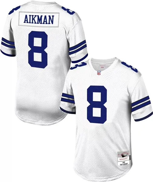 Мужская игровая майка Mitchell & Ness Dallas Cowboys Troy Aikman #9, белая 1992 года