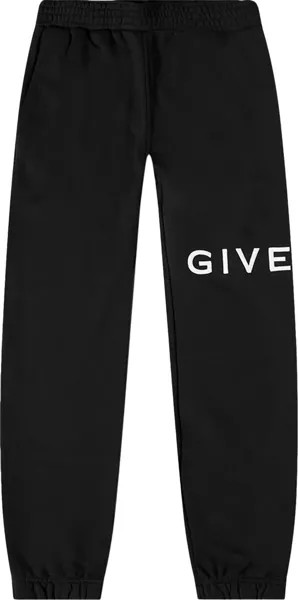 Спортивные брюки Givenchy Embroidered Logo Sweatpants 'Black', черный