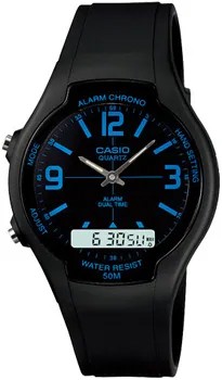 Японские наручные  мужские часы Casio AW-90H-2B. Коллекция Ana-Digi