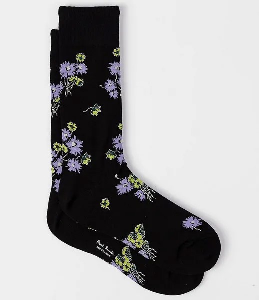 Носки с цветочным принтом Paul Smith Narcissi, черный
