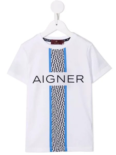 Aigner Kids футболка с логотипом