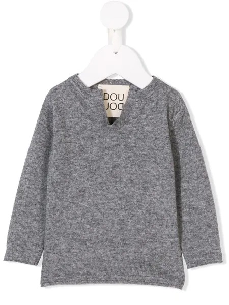 Douuod Kids notched neck sweater