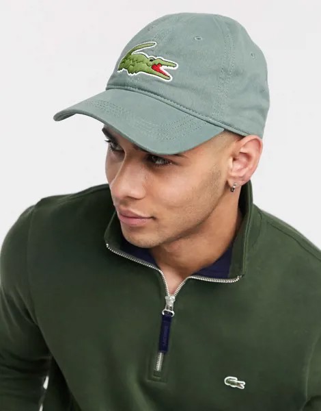 Кепка с логотипом Lacoste-Серый