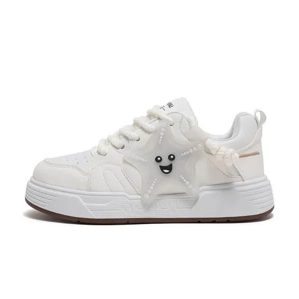 Кроссовки HUANQIU Skateboarding Shoes Women's Low-top Beige, бежевый