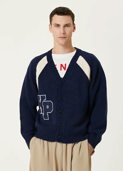 Кардиган шерстяной вязки Kenzo, синий