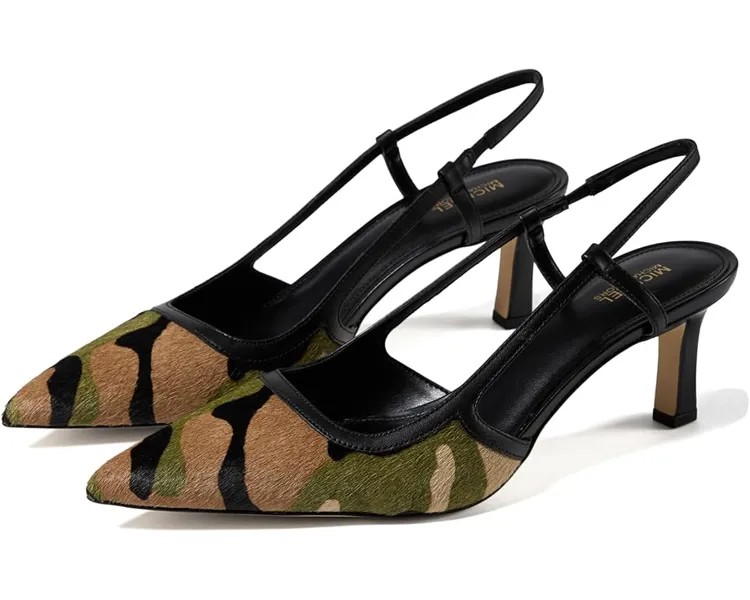 Туфли MICHAEL Michael Kors Alora Mid Sling, цвет Smokey Olive Multi