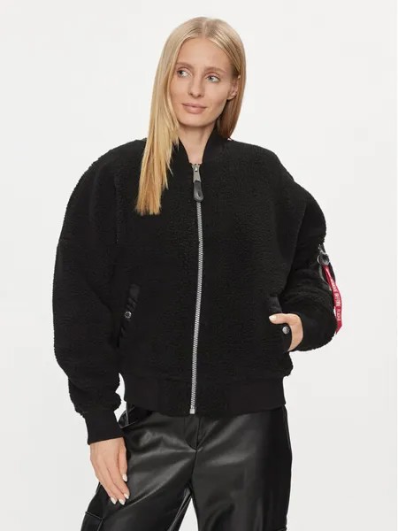 Бомбер стандартного кроя Alpha Industries, черный
