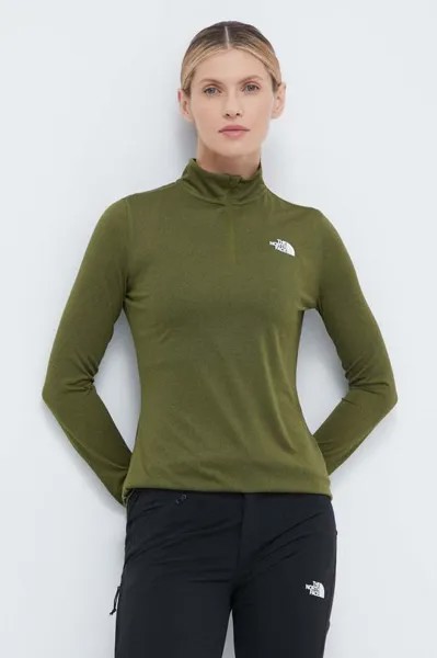 Спортивный лонгслив Flex The North Face, зеленый
