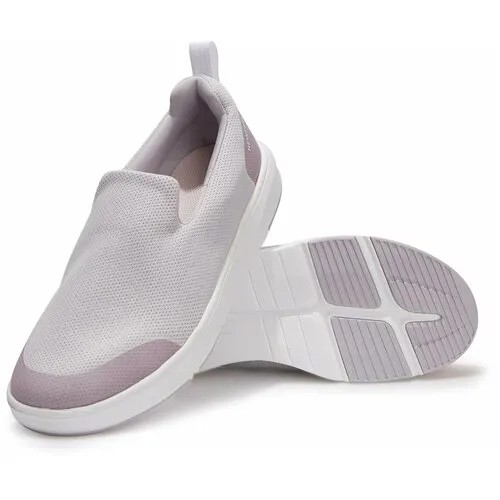 Кроссовки для активной ходьбы женские ActiWalk SLIP ON , размер: EU36, цвет: Светло-Серый/Розовый NEWFEEL Х Decathlon