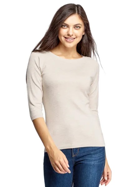 Джемпер женский oodji 73812552-1B бежевый XS