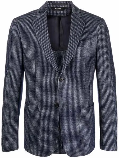 Z Zegna однобортный пиджак в ломаную клетку