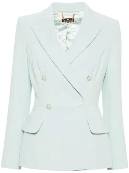 Elisabetta Franchi двубортный пиджак, зеленый