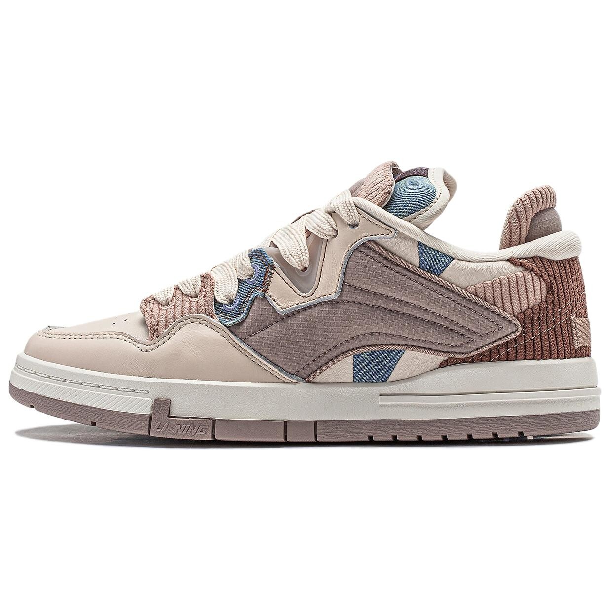 Кроссовки LINING Wave Skateboarding Shoes Women's Low-top Beige/brown, коричневый