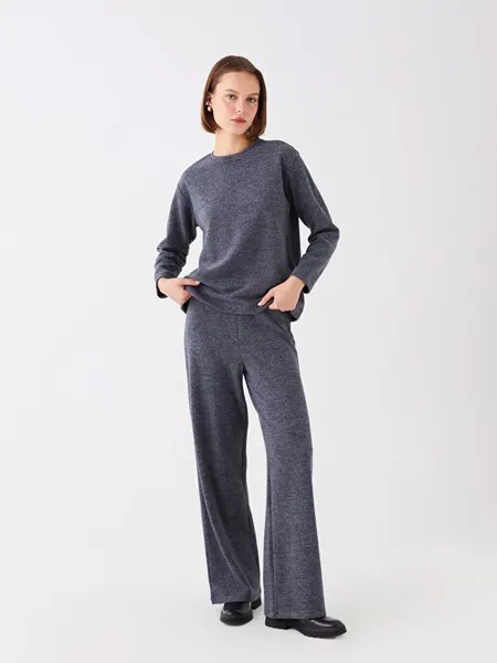 Женские однотонные спортивные штаны с эластичной резинкой на талии LCW Casual, темно-серый меланж