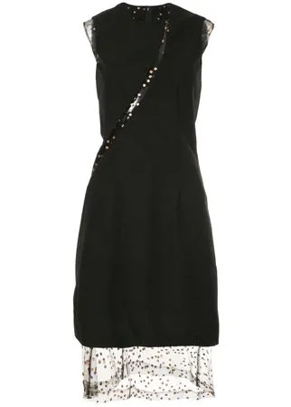 Comme Des Garçons Pre-Owned платье с прозрачными вставками A-образного силуэта