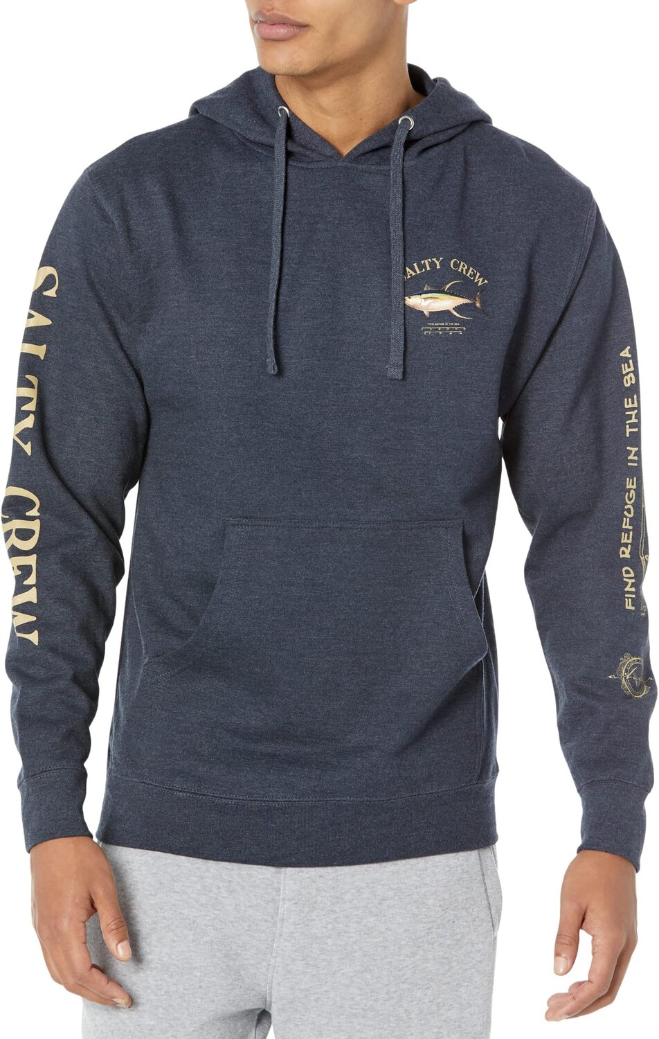Толстовка Ahi Mount Hood Fleece Salty Crew, цвет Navy Heather