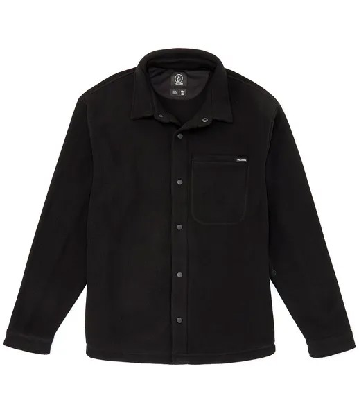 Легкая куртка Volcom с длинными рукавами и бантиками из флиса PolarFleece, черный