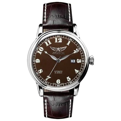 Наручные часы Aviator V.3.09.0.026.4, коричневый, серебряный