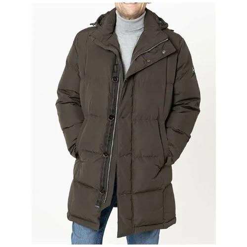 Куртка Pierre Cardin зимняя, карманы, размер 56, хаки