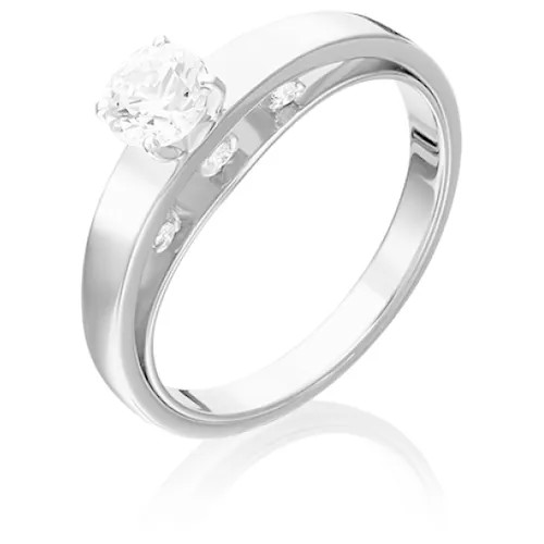 PLATINA jewelry Золотое кольцо с вставками Swarovski 01-5258-00-501-1120-38, размер 16