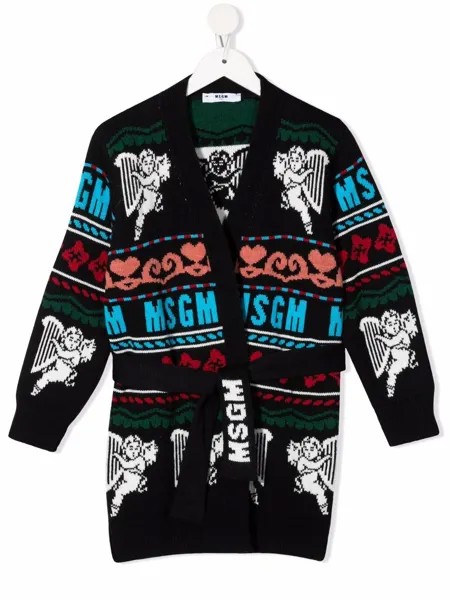 MSGM Kids кардиган с логотипом