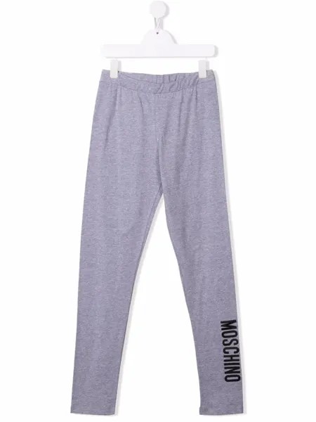Moschino Kids легинсы с логотипом