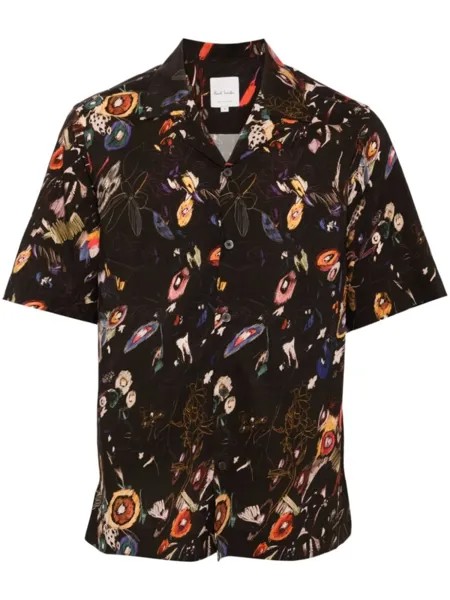 Paul Smith рубашка с графическим принтом по всей поверхности, коричневый