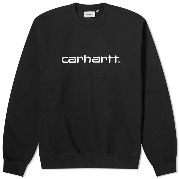 Свитшот Carhartt Wip Logo Crew, черный/белый