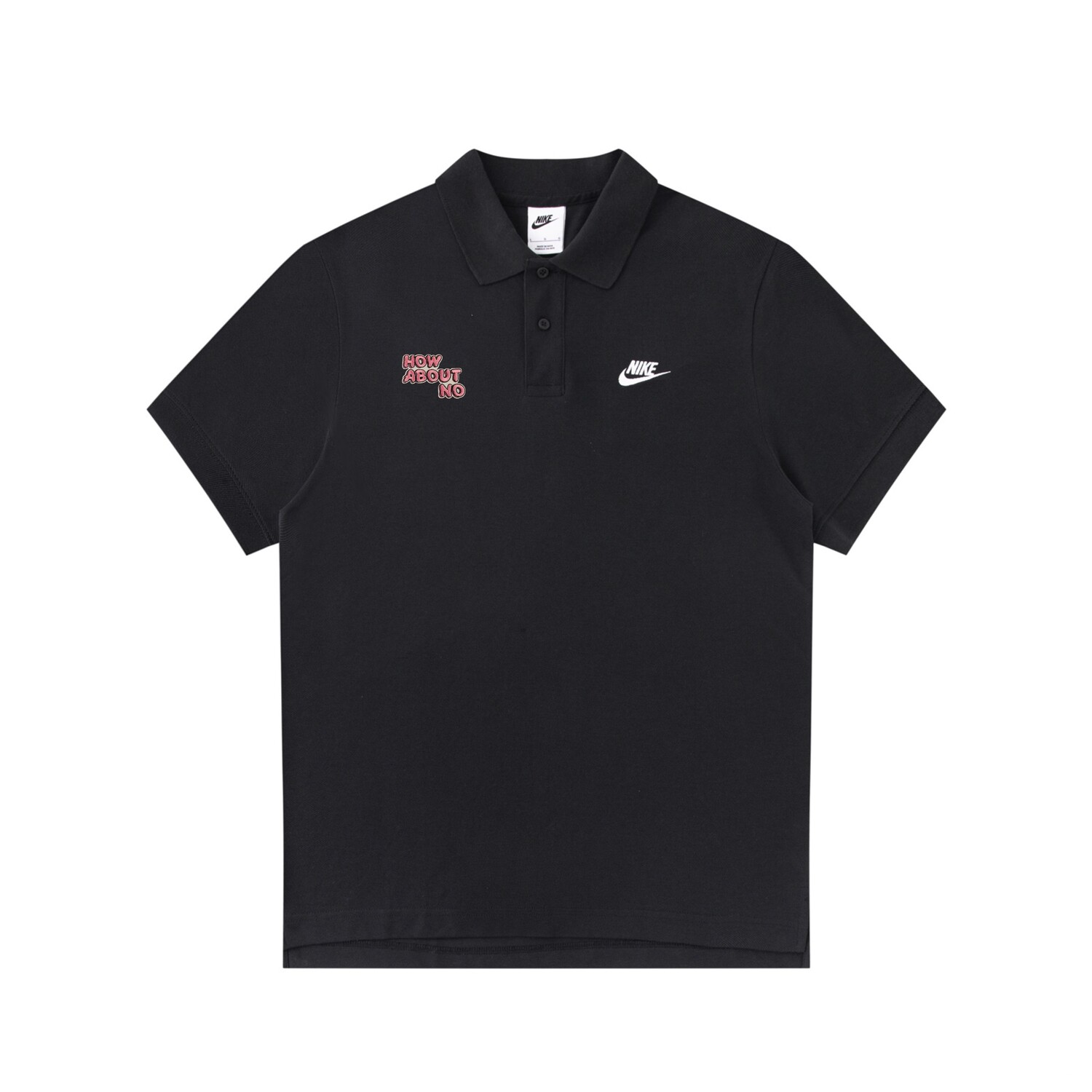 Рубашка поло унисекс черная Nike, черный