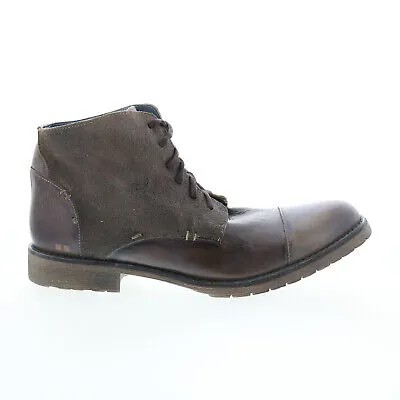 Мужские серые кожаные повседневные классические ботинки на шнуровке Bed Stu Dreck F496013 10