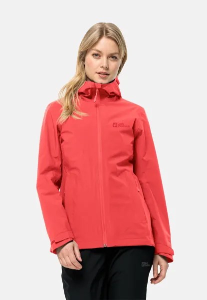 Дождевик/водоотталкивающая куртка ROBURY L Jack Wolfskin, цвет vibrant red