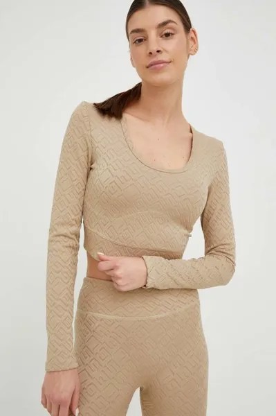 Рубашка с длинным рукавом Guess, бежевый