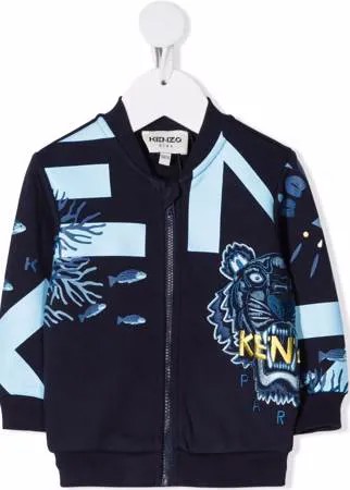 Kenzo Kids бомбер с принтом Multi Icon