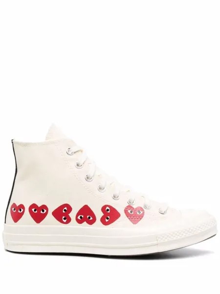 Comme Des Garçons Play высокие кеды с логотипом из коллаборации с Converse