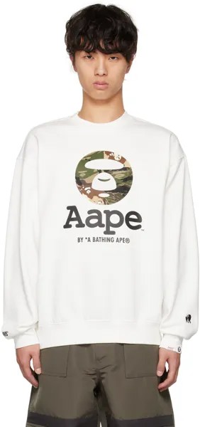 Белая базовая толстовка AAPE by A Bathing Ape