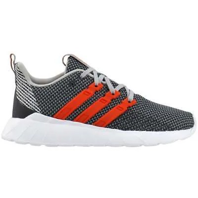 Adidas Questar Flow на шнуровке для бега подростковые мальчики серые кроссовки спортивная обувь EH31